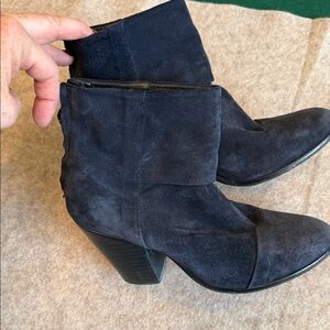 Rag and Bone Newbury Navy Suede Ankle Boots